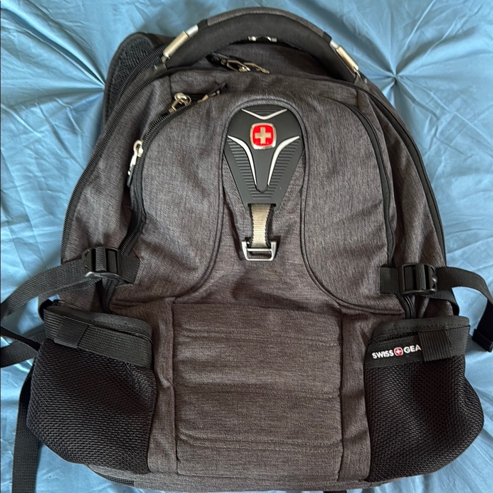 SwissGear Black and Gray Backpack with Durable Design